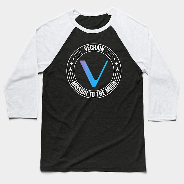 Vintage Vechain Crypto VET Coin To The Moon Token Cryptocurrency Wallet Birthday Gift For Men Women Kids Baseball T-Shirt by Thingking About